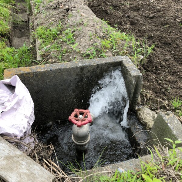 いよいよ、水の投入で、代かきの備えです